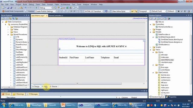 Bài 07 SQL Server Data Manipulating sử dụng LINQ - P2 смотреть онлайн