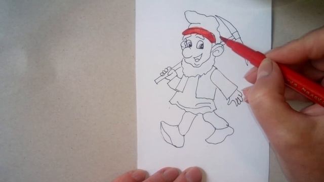 как нарисовать гнома за 3 минуты Creativity & Art of Olga Mishina смотреть онлайн