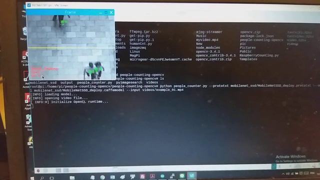 People Counter OpenCv RaspberryPi смотреть онлайн