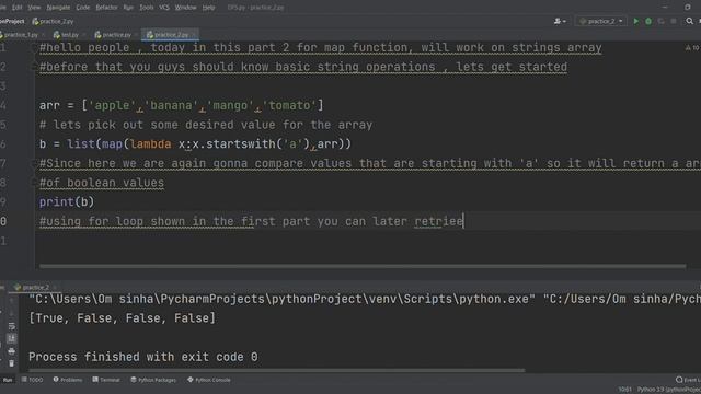 Python Map Function part 2: working with array of strings смотреть онлайн