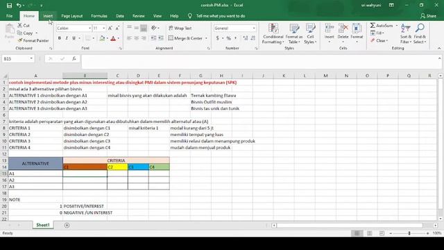 3 Menit implementasi metode Plus Minus Interesting - SPK #metode #SPK #PMI #excel смотреть онлайн