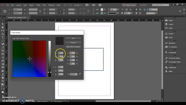 Using the Color Picker- Adobe InDesign CC смотреть онлайн