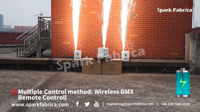 Moto Spark M3: 1.5Hour Working Time White Color Wireless Battery Sparkular Effect Cold Spark Machin