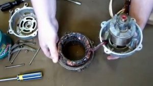 Как разобрать однофазный электродвигатель от стиральной машины