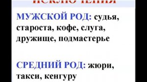 Род имен существительных