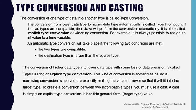 SAITM BCA 6 Java Unit 2 Lecture 7 смотреть онлайн