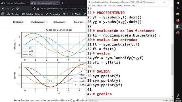 Sistemas Lineales y NO Lineales Revisión con Sympy-Python. Señales y Sistemas смотреть онлайн