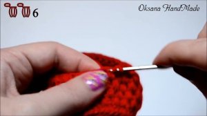 Пинетки крючком "Клубнички". Мастер класс и схема. Booties crochet DIY