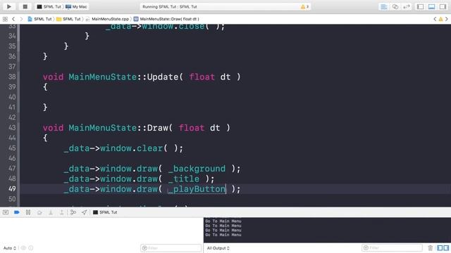 Flappy Bird SFML C++ [STATE CREATION] - Main Menu State/Screen смотреть онлайн