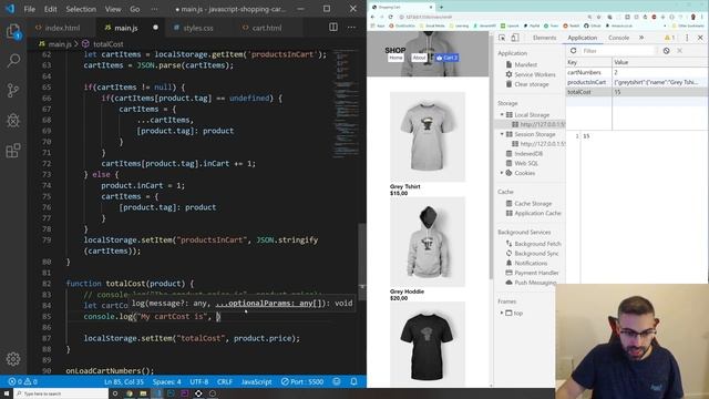 JavaScript Shopping Cart Tutorial - Part 4/5 смотреть онлайн
