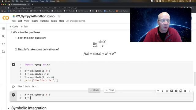 Python Video 08b: Symbolic Python - Derivatives and Limits смотреть онлайн