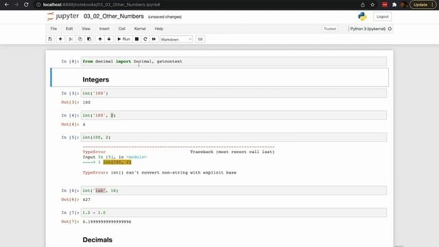 Other Types of Numbers | Python Essential Training смотреть онлайн