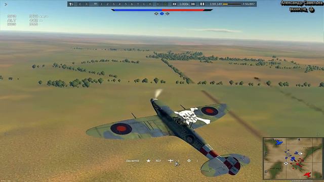 War Thunder Spitfire Mk IIb Захват зон смотреть онлайн