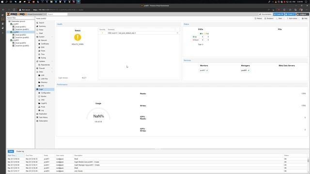 Proxmox VE 7.1 | Installing CEPH | Установка CEPH смотреть онлайн