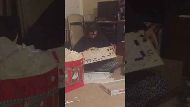 Grace Opens Her Harry Potter Monopoly Game Christmas Gift December 2015