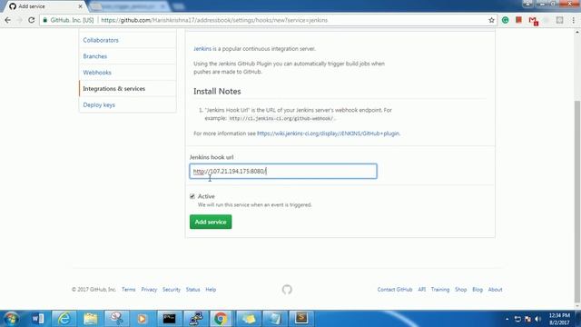 Auto Triggering of jenkins job from github | webhooks |changes in github will start the jenkins job смотреть онлайн