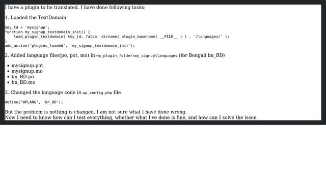 Wordpress: Is it possible to check is loaded language files correctly with WordPress plugin? смотреть онлайн