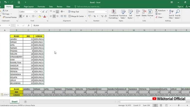 TUTORIAL MERUBAH TABEL HORIZONTAL MENJADI VERTIKAL DAN SEBALIKNYA PADA MS EXCEL смотреть онлайн