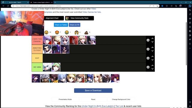 UNDER NIGHT IN BIRTH TIER LIST!!! смотреть онлайн