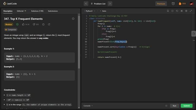 Daily Leetcode Challenge | Day 22 | Top K Frequent Elements смотреть онлайн