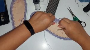 Вязаные летние сапоги крючком  ,Цвет сирени"