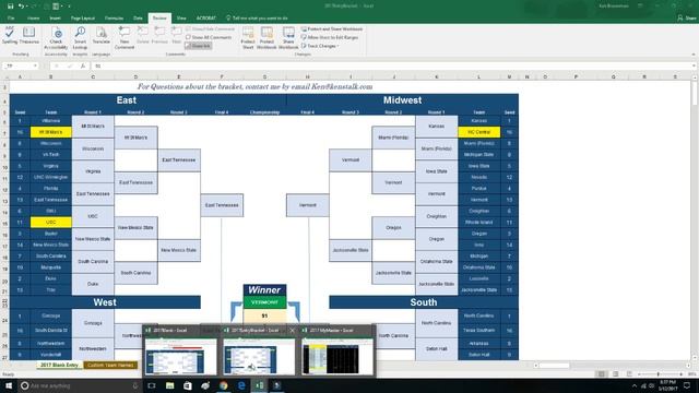 How to Run a March Madness Bracket in Excel 2017 смотреть онлайн