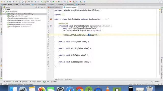 Custom Toast Using Toasty Library : Android Tutorial #34 in Hindi смотреть онлайн
