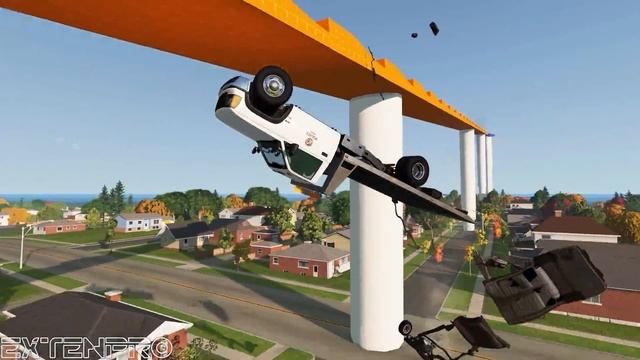 BeamNG.drive - Vehicles Roll Down The Steps смотреть онлайн