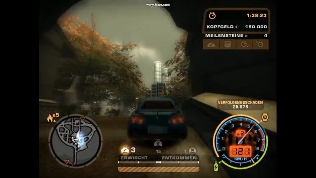 NFSMW Nissan GTR Vs. Undercover Corvettes ENG