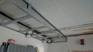 короб из гипсокартона для натяжного потолка, усиленный. Plasterboard installation.