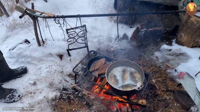 Уха из карася по Якутски / Неудачная охота #уха#карась#уха по якутски#вкусная уха#