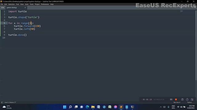Basic Python Course #7. Working with Turtle смотреть онлайн