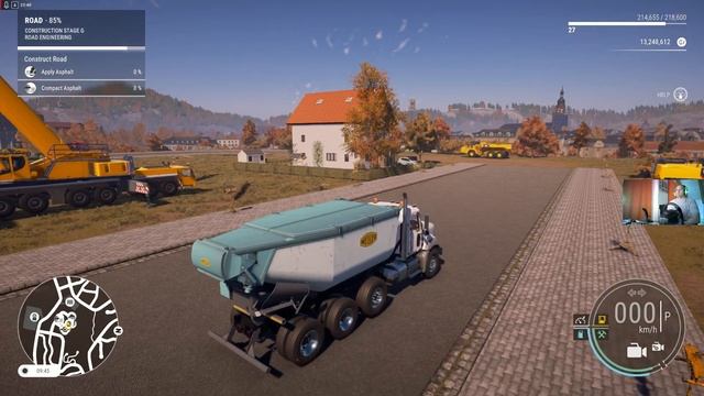 Construction Simulator 2022 ROAD SPREAD GRAVEL APPLY AND COMPACT ASPHALT смотреть онлайн