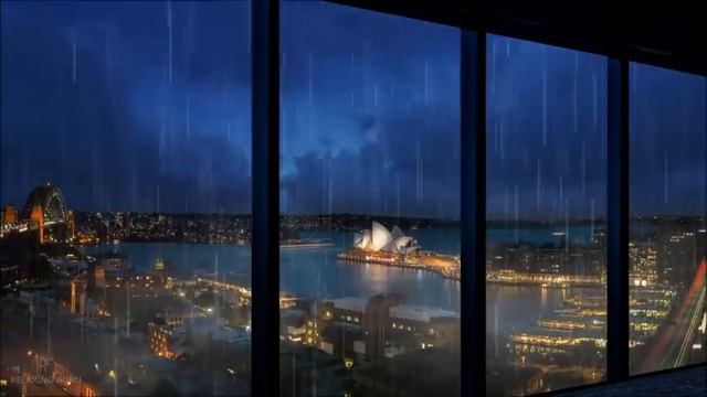 Heavy Thunderstorm over Sydney | Rain, Thunder and Loud Lightning Sounds for Sleep, Study, Relax смотреть онлайн