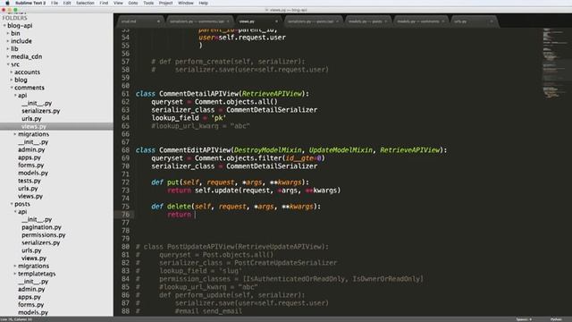 Blog API with Django Rest Framework 22 of 33 Update & Destroy Mixins смотреть онлайн