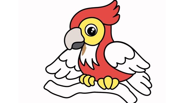 Parrot Drawing for Kids - Painting and Coloring for Kids - Coloring for Children смотреть онлайн