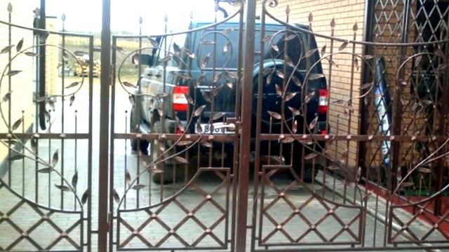 Кованая калитка и кованый забор с растительным рисунком смотреть онлайн