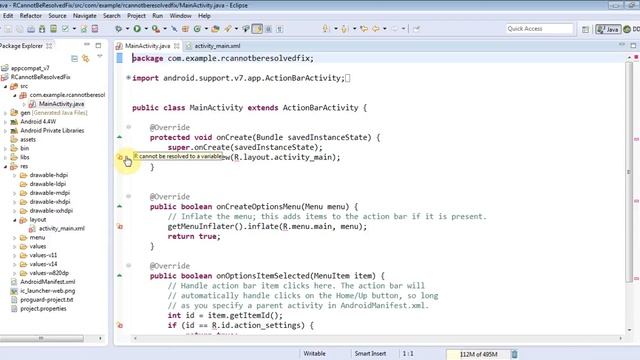 Solution to R cannot be resolved to a variable смотреть онлайн