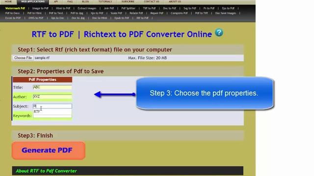 RTF to Pdf Conversion Online смотреть онлайн