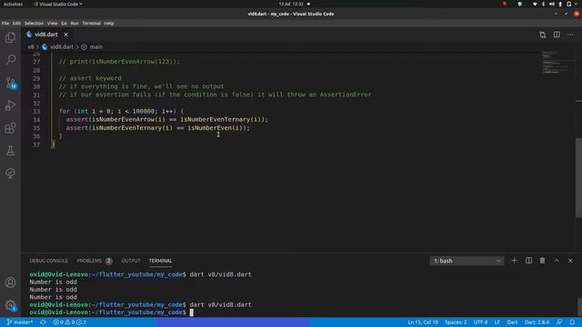 1.8) Dart Ternary Operator, Arrow Function, Assert, List | Complete (FREE) Flutter Course смотреть онлайн