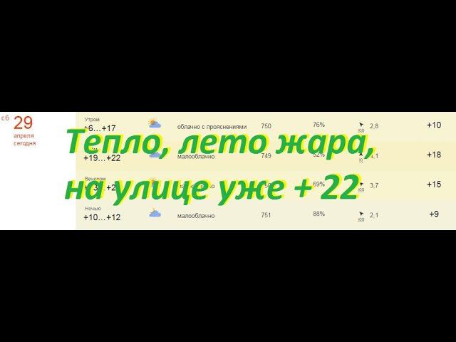 Тепло, Лето, МСК на улице уже плюс 22 смотреть онлайн