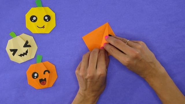 How To Make ORIGAMI PUMPKIN [Halloween Origami]