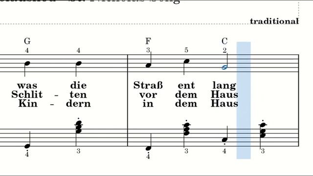 Bimmelt was die Straß´ entlang - sheet music for accordion + lyrics смотреть онлайн