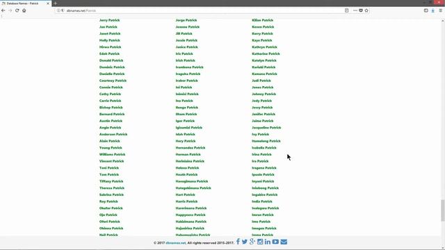 database names смотреть онлайн