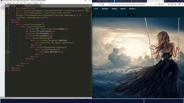 How to create a Mega Menu using HTML and CSS | Website Design смотреть онлайн