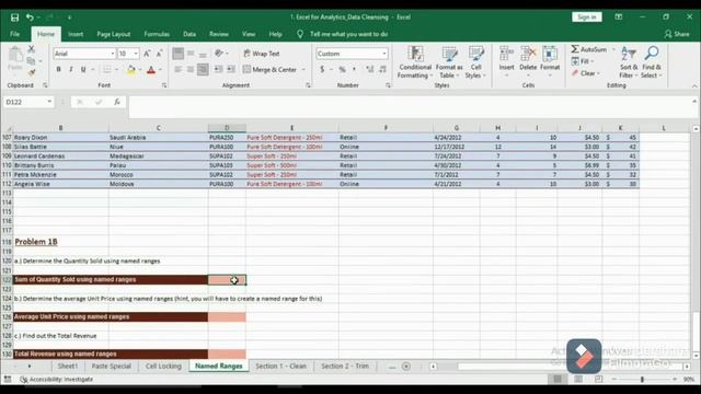 Named Range in Excel смотреть онлайн