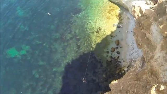 Дмитрий Гаврилюк. мыс Фиолент. Прыжки с веревкой в Крыму с командой Skyline смотреть онлайн