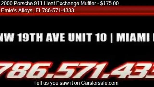 2000 Porsche 911 Heat Exchange Muffler - for sale in Miami, Fl 33054 смотреть онлайн