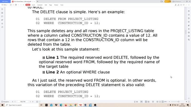 Xóa dữ liệu trên bảng, Delete from table, OCA Oracle Database SQL Exam Guide Exam 1Z0-071 смотреть онлайн