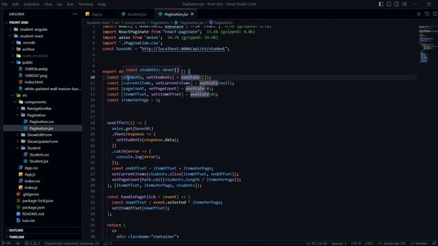 React Front End of the Student application part 3 #18 смотреть онлайн